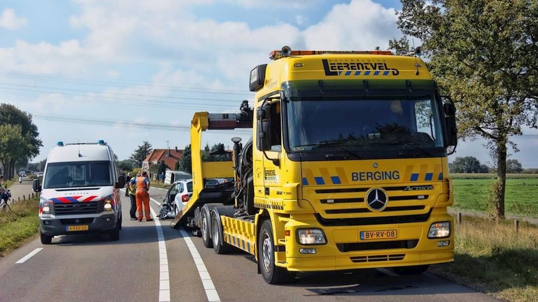 Veel schade bij ongeluk op N340