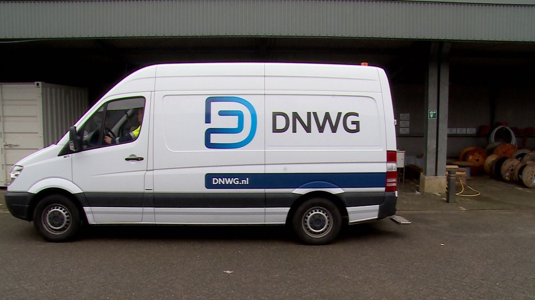 Een auto van het Zeeuwse netwerkbedrijf.