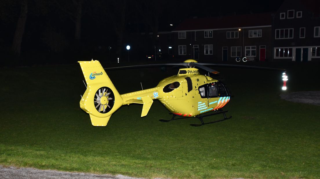 Een traumahelikopter uit Rotterdam is vanmorgen vroeg geland in het centrum van Middelburg