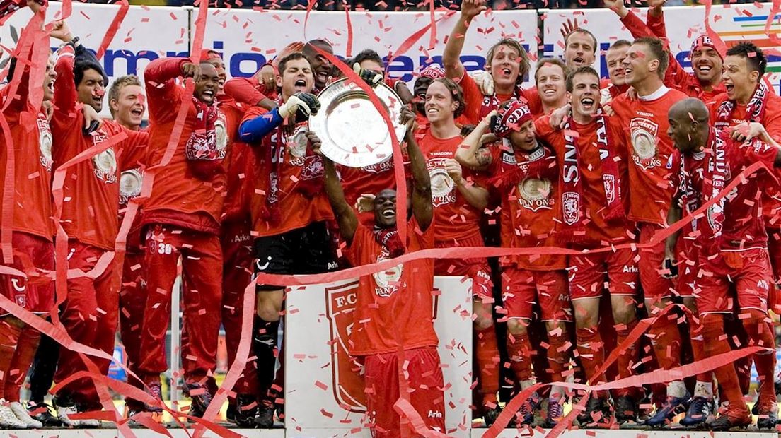 FC Twente viert de behaalde titel in 2010