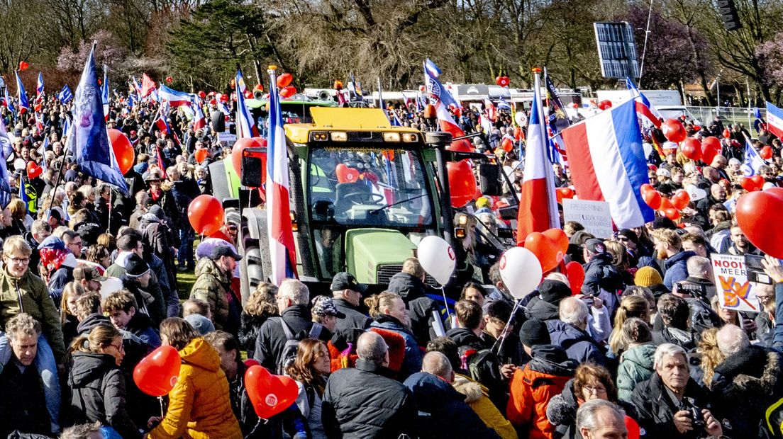 De demonstratie in het Zuiderpark duurde vier uur