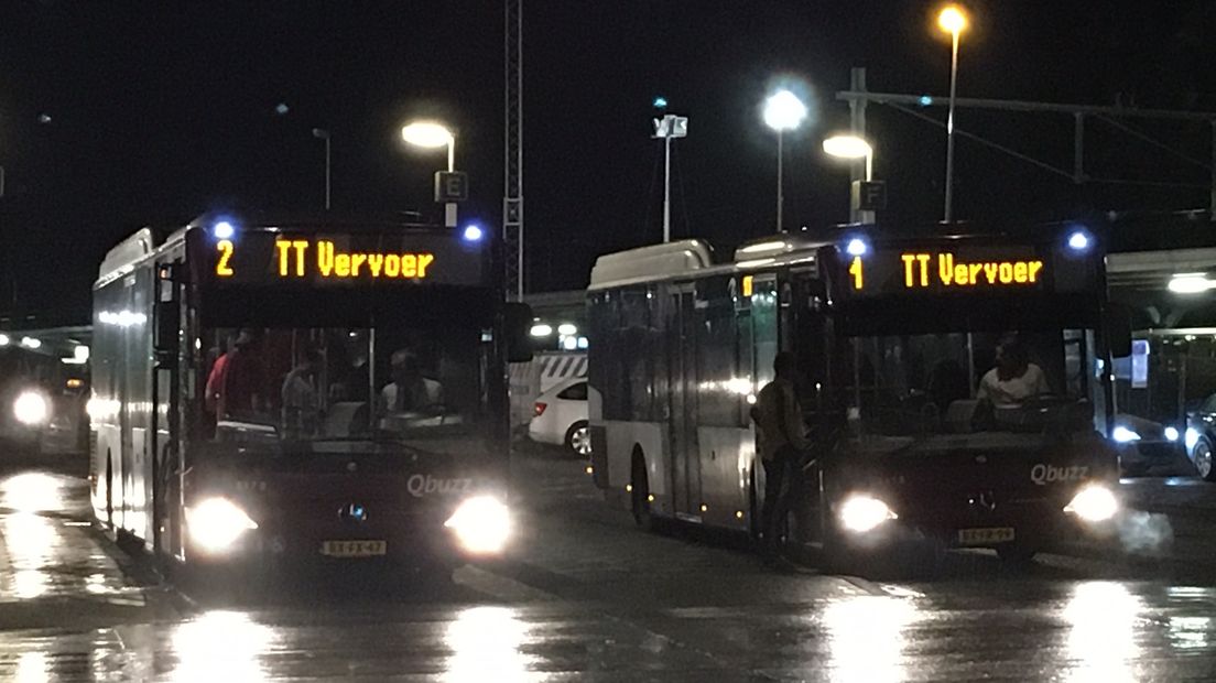 Tijdens de TT rijden er extra bussen (Rechten: OV-bureau Groningen-Drenthe)