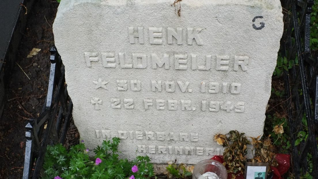 Het graf van Feldmeijer op het Esserveld