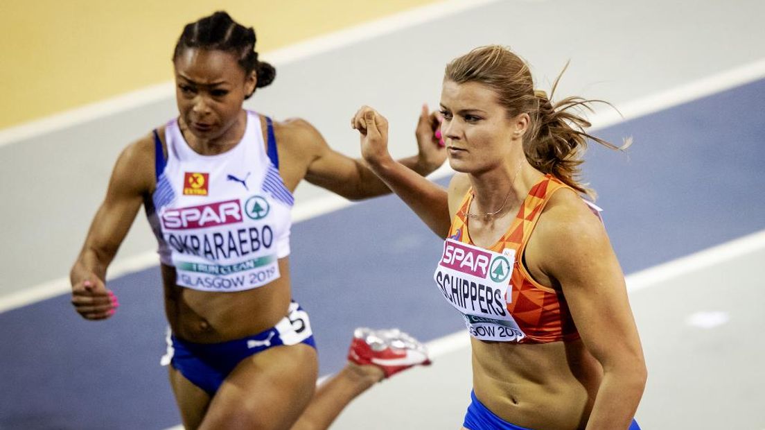 Dafne Schippers in actie op het EK.