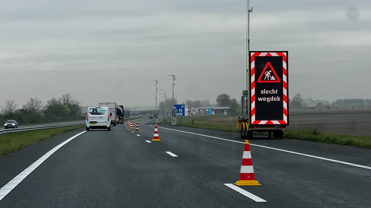 Wegdek A58 bij Krabbendijke voorlopig nog niet gerepareerd, kans op file blijft