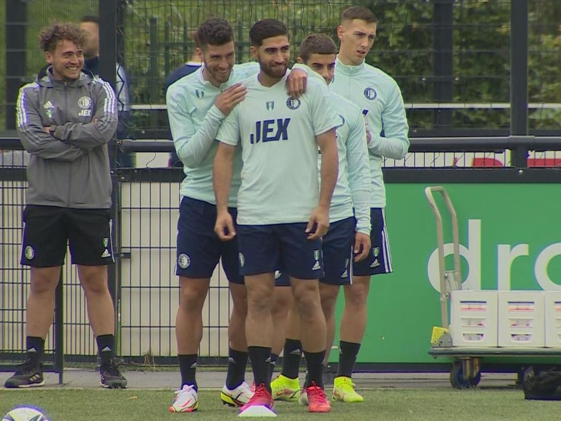 Alireza Jahanbakhsh tijdens een eerdere training van Feyenoord