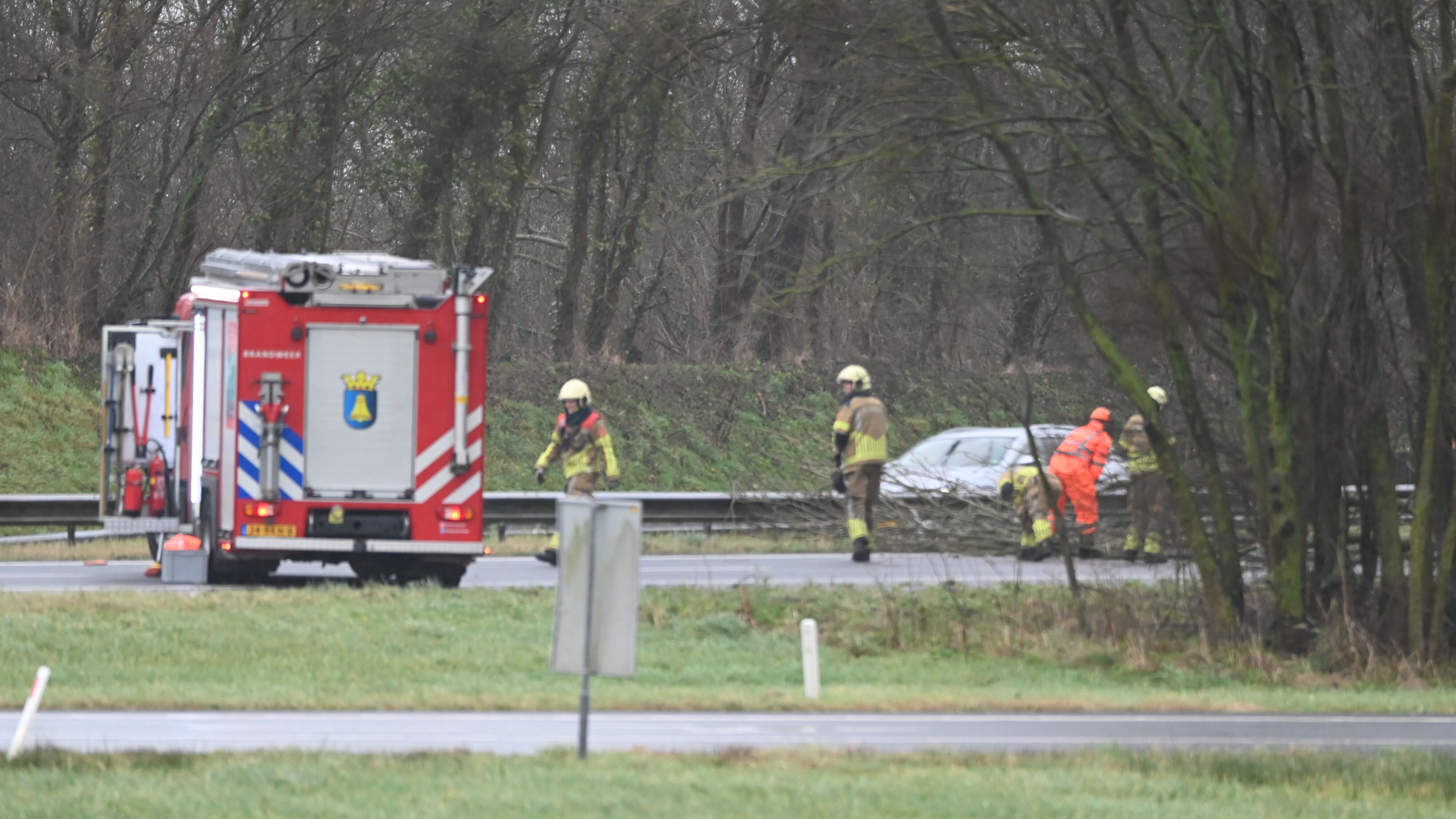 De brânwacht rêdt de beam op