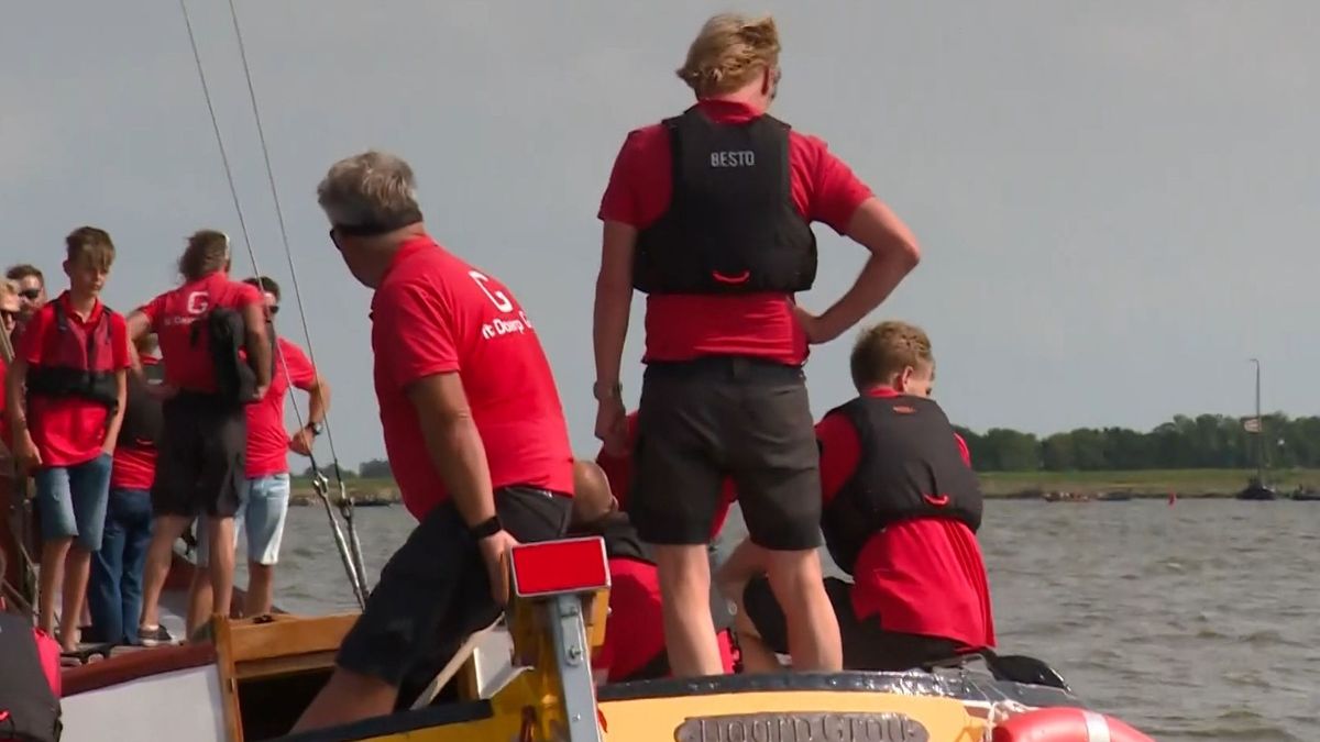 Douwe Visser was niet blij direct na de finish