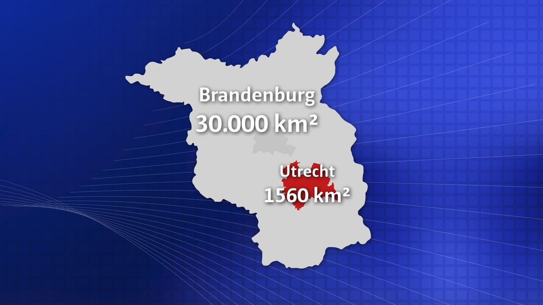 Even ter vergelijking, de verhouding tussen de provincie Utrecht en de deelstaat Brandenburg in het oosten van Duitsland