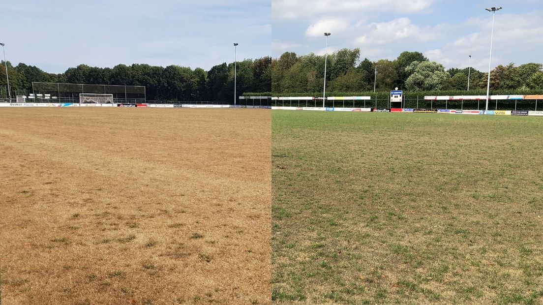 Het veld in Winschoten toen en nu