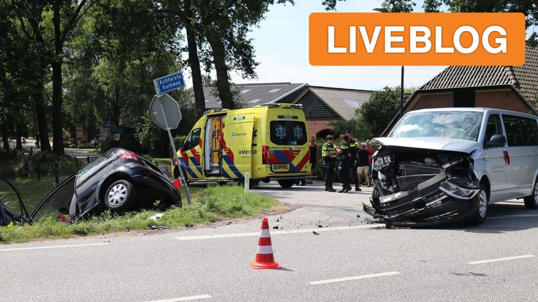 De schade na het ongeluk in Lieren.