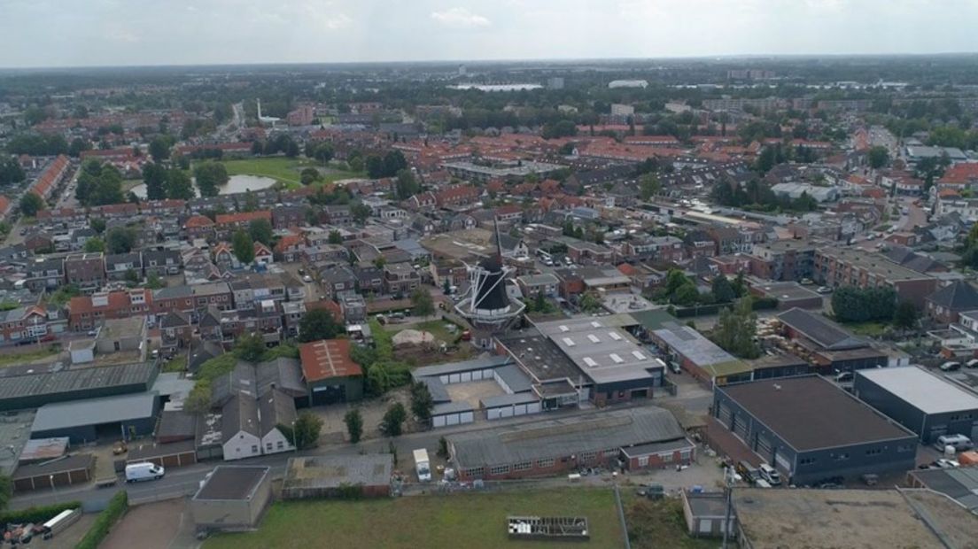 Het Nieuwstraatkwartier vanuit de lucht