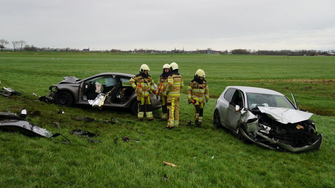 Bij het ongeluk raakte één persoon gewond