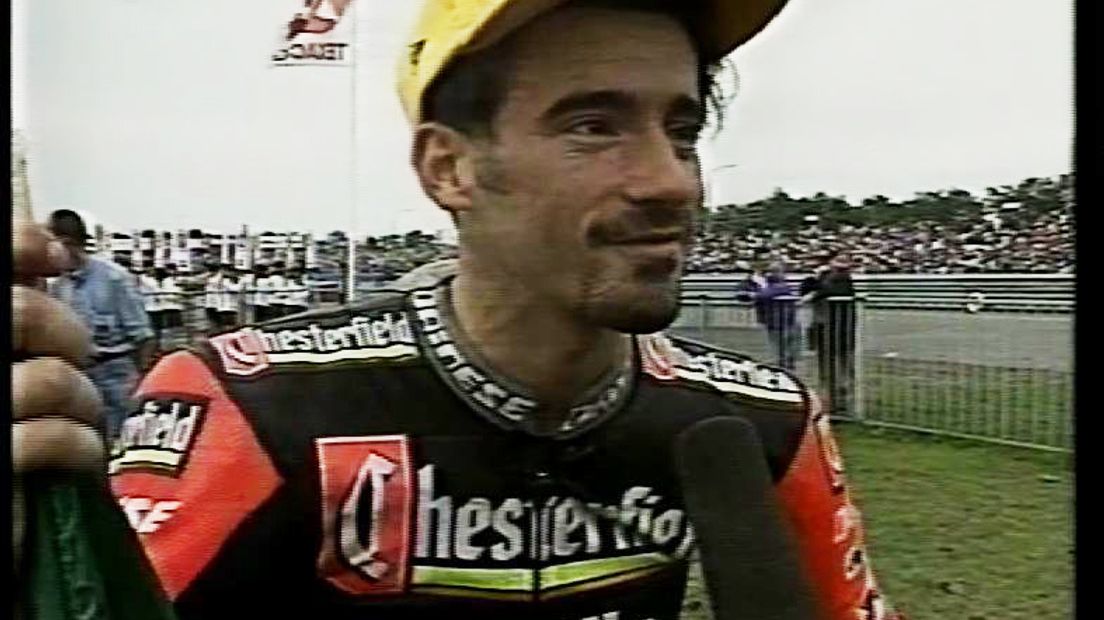Max Biaggi tijdens de TT van 1995 (Rechten: Drents Archief)