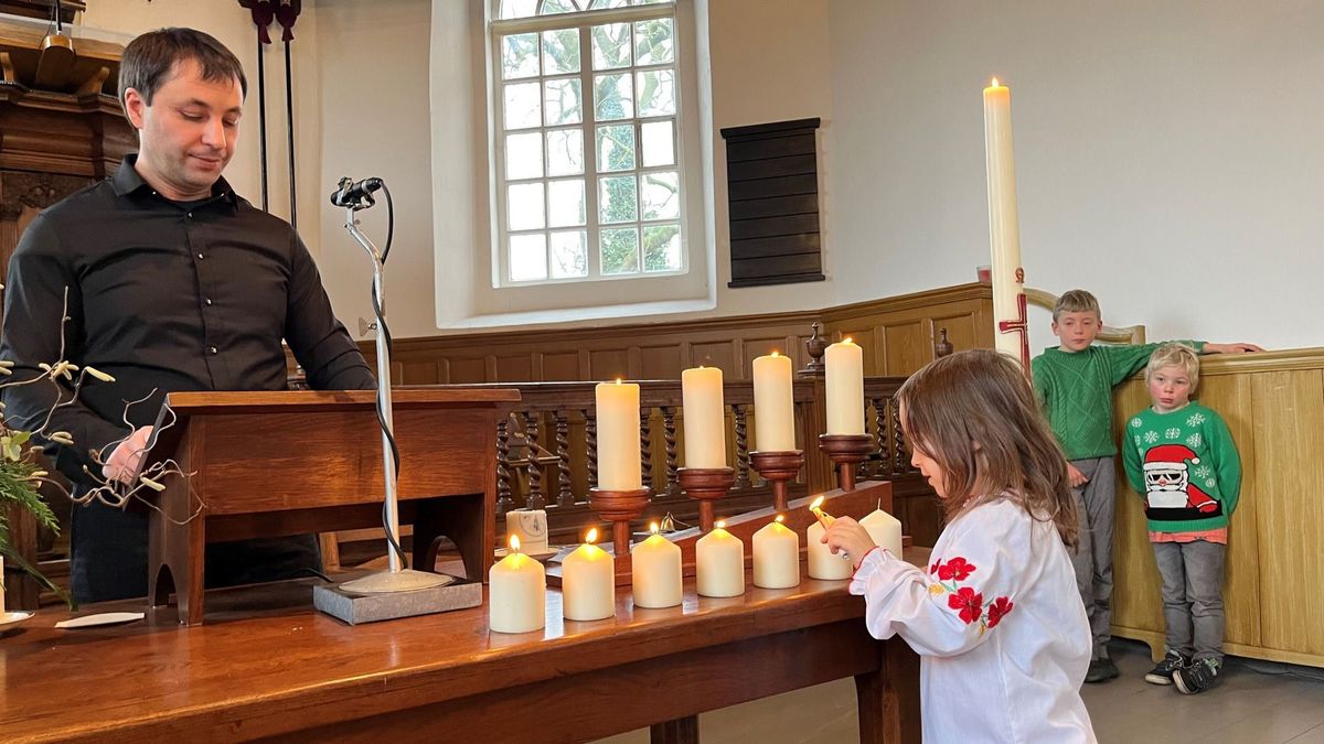 Oekraïnse kerkdienst in Donkerbroek: 