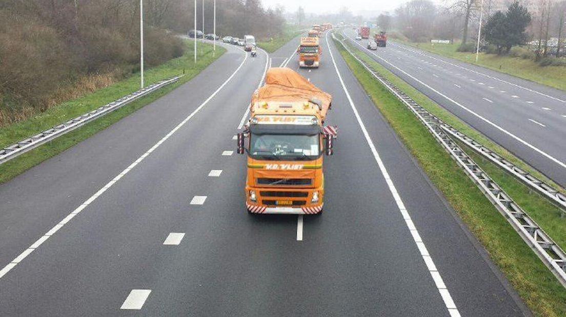 Konvooi op de A1