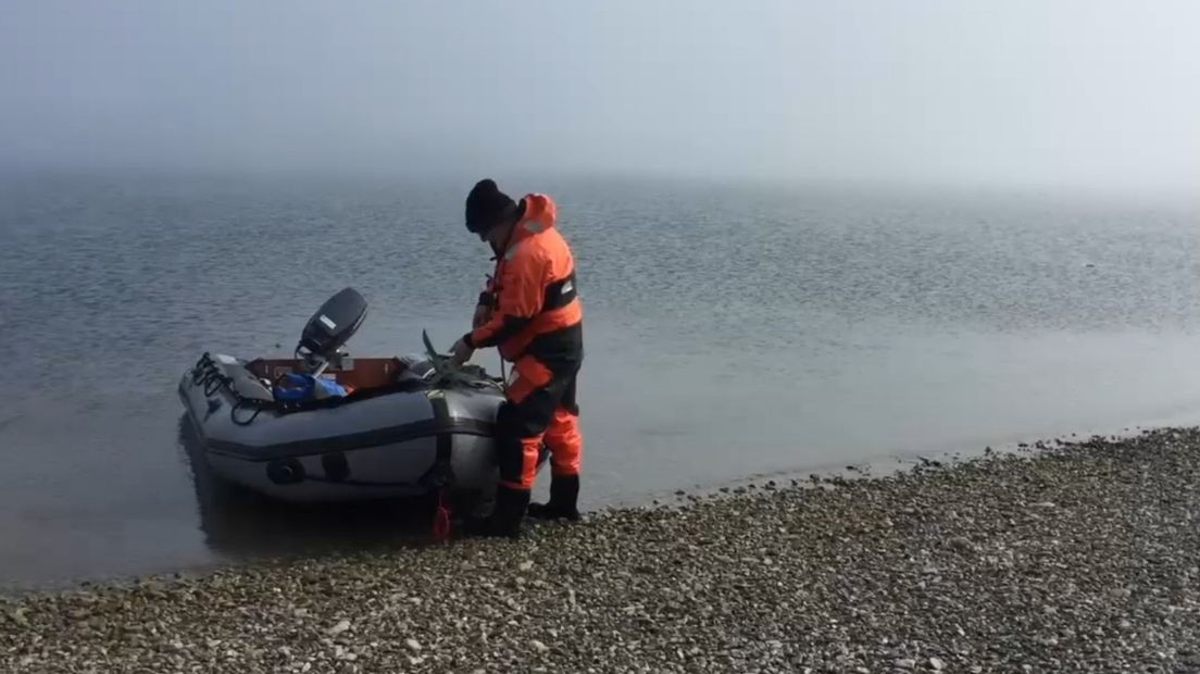 Maarten Loonen tijdens een eerder onderzoek op Spitsbergen