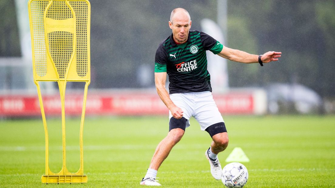Arjen Robben tijdens een training