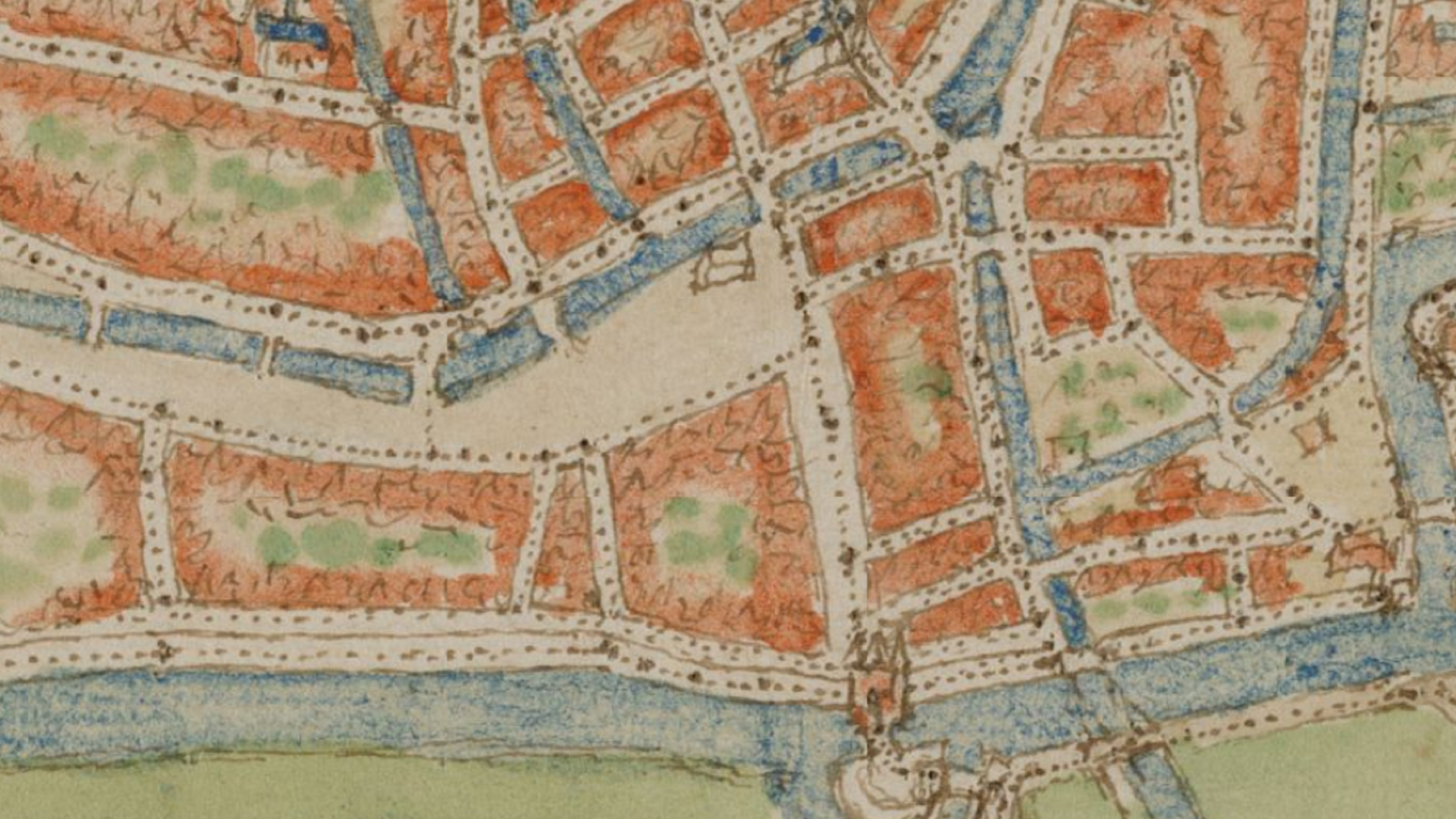 Yn 'e midden de âlde waach, op in kaart út 1560 fan Jacob van Deventer