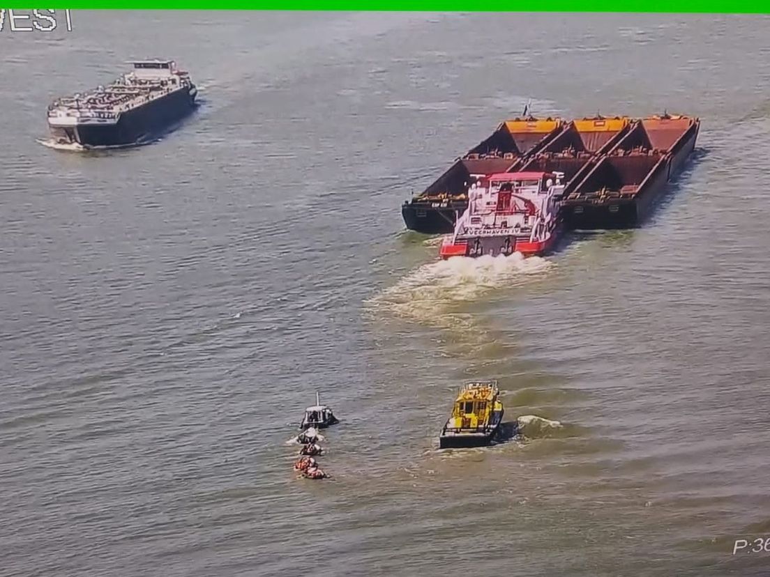 De situatie die ontstond bij de Grote Brug in Dordrecht.