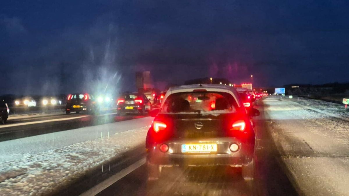 Glad en druk op de weg, geen treinen en bussen, en winterse trouwfoto's: sneeuw in Zeeland