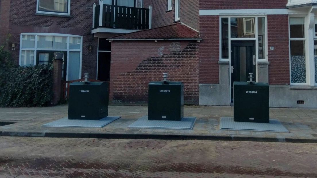 De drie containers waar het om gaat | Eigen foto