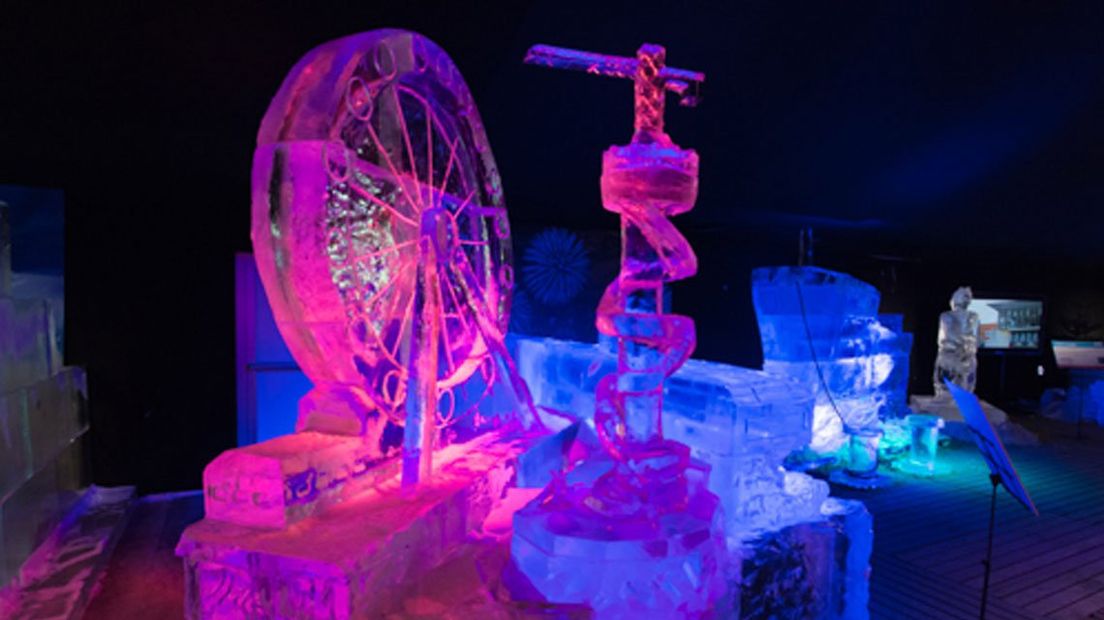 IJssculpturen bij de Ice Expo op Scheveningen