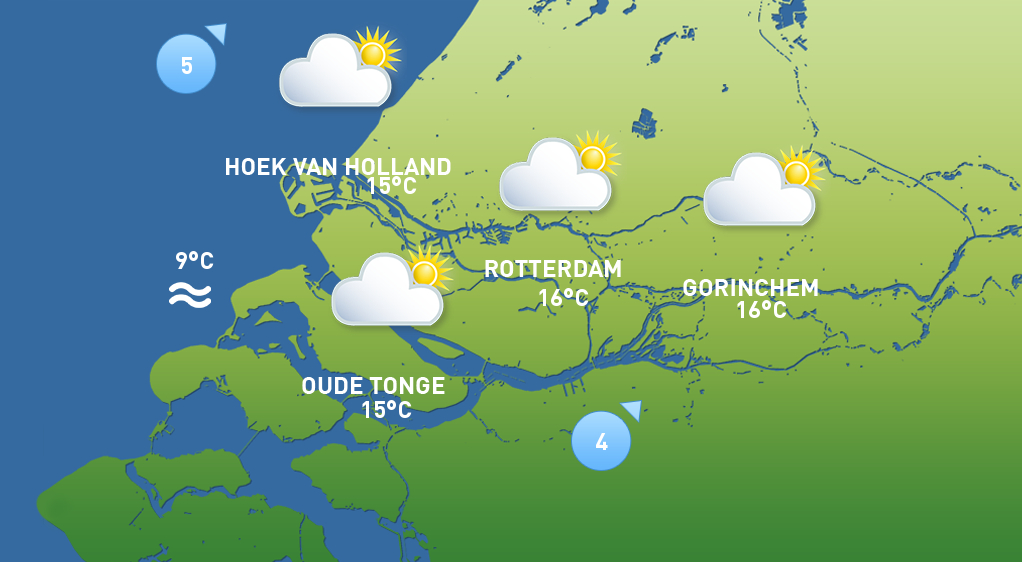 Het weer van zaterdag 4 april 2026