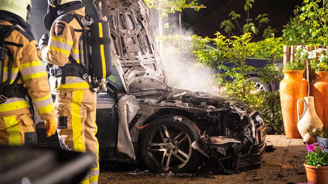 Autobrand in de Wanningstraat