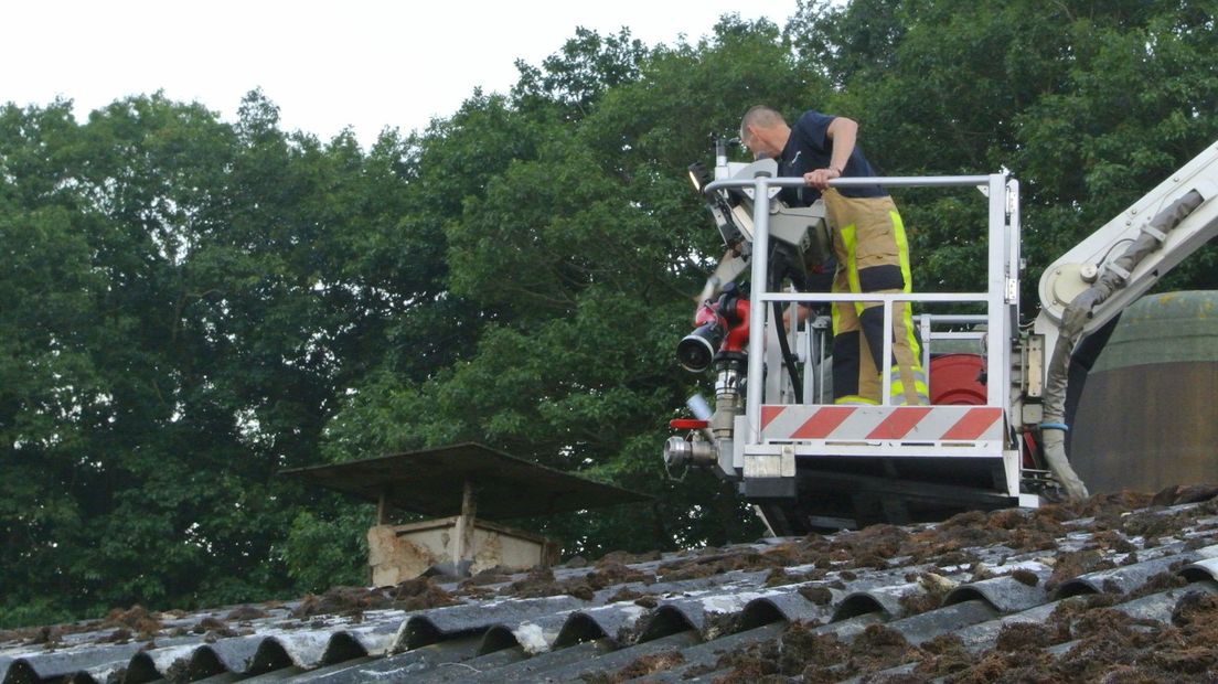 De schoorsteen is goed te bereiken