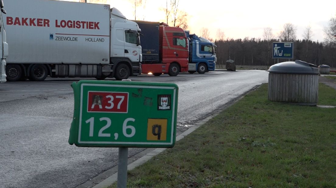 ook op de A37 komt een kilometerheffing voor vrachtwagens (Rechten:archief RTV Drenthe)