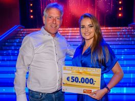 Talitha wint 50.000 euro op tv bij Miljoenenjacht