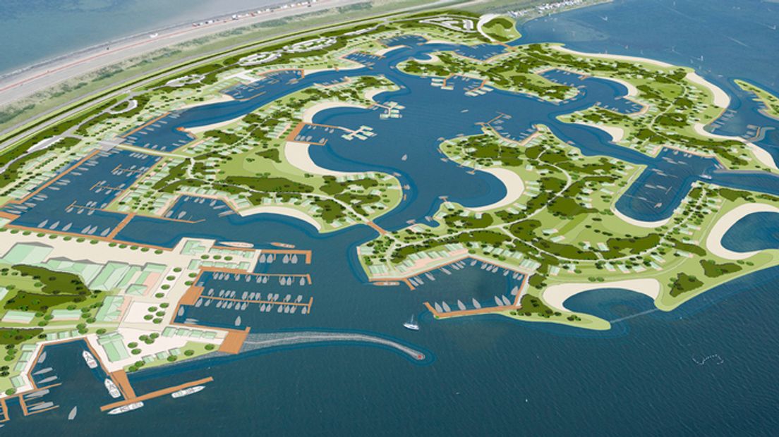 Zo moet Brouwerseiland eruit komen te zien. Artist impression