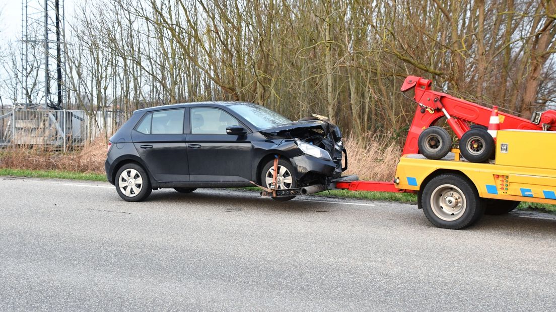 De weg werd afgesloten voor bergingswerkzaamheden