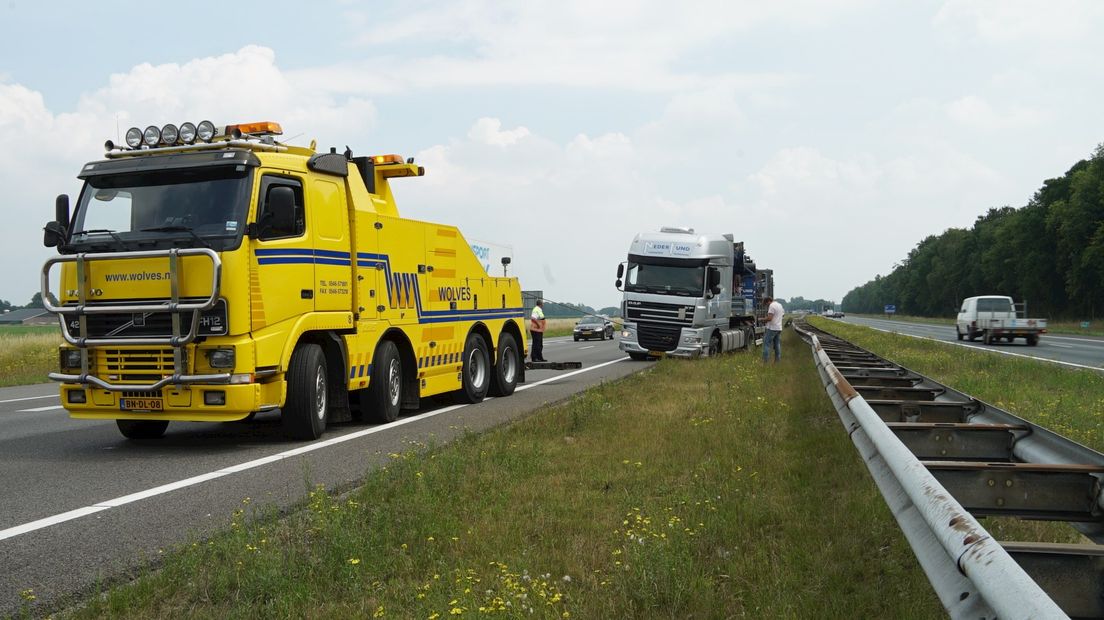 Klapband op A1 bij Bathmen