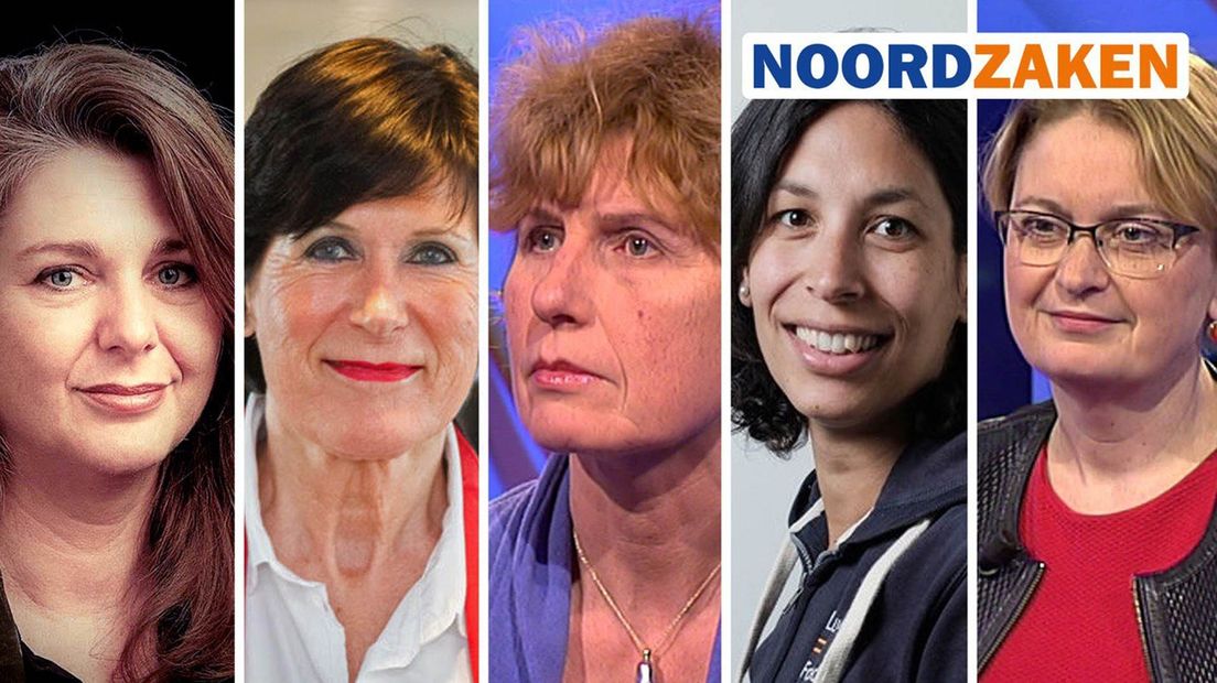 Vlnr: Akke Groenewoud, Christien Bronda, Dina Boonstra, Lusanne Tehupuring en Cisca Wijmenga