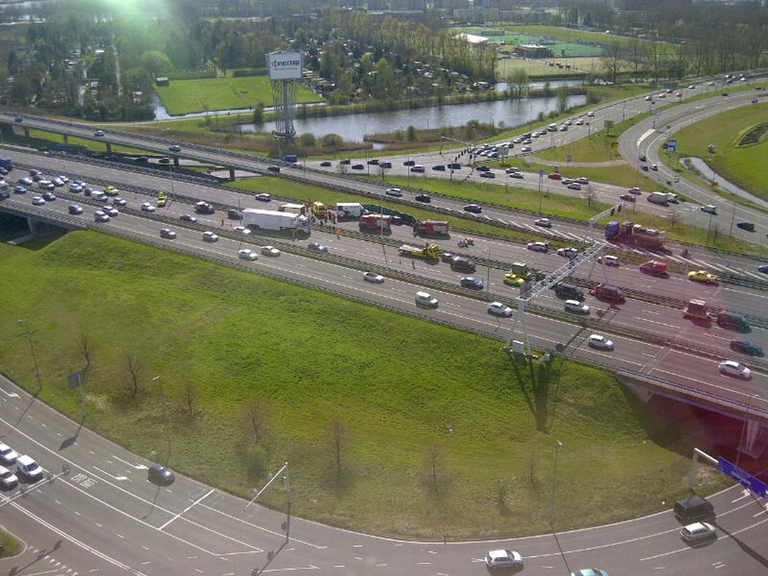 Ongeluk op de A16