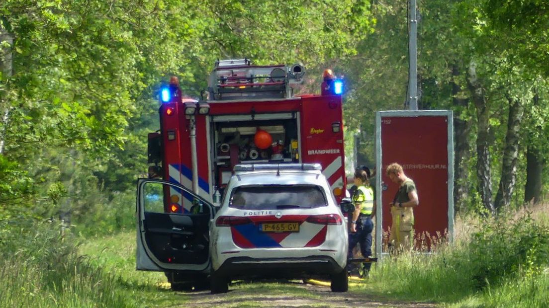 De brandweer in actie bij Het Rutbeek