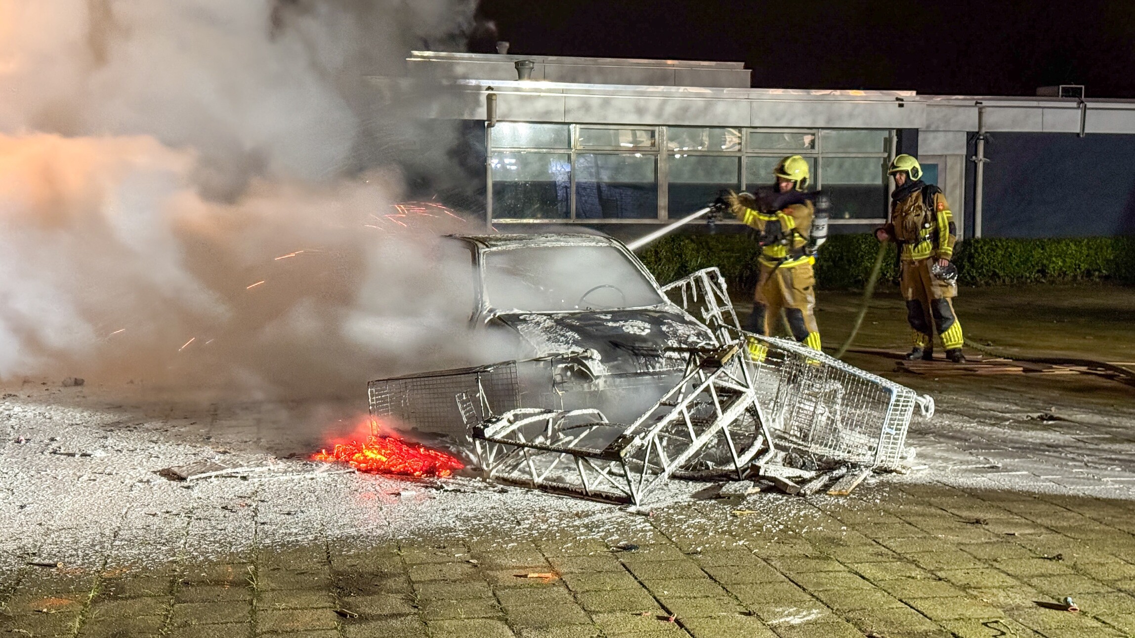 De auto is oan fodden