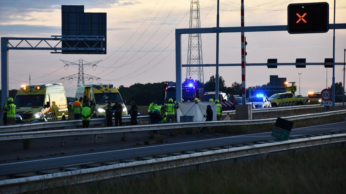 Motorrijder zwaargewond bij ongeluk op A58 bij Kruiningen