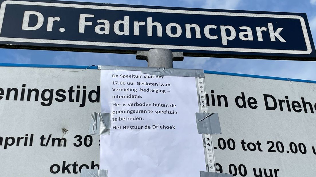 Speeltuin De Driehoek sluit eerder vanwege vandalisme en intimidatie.
