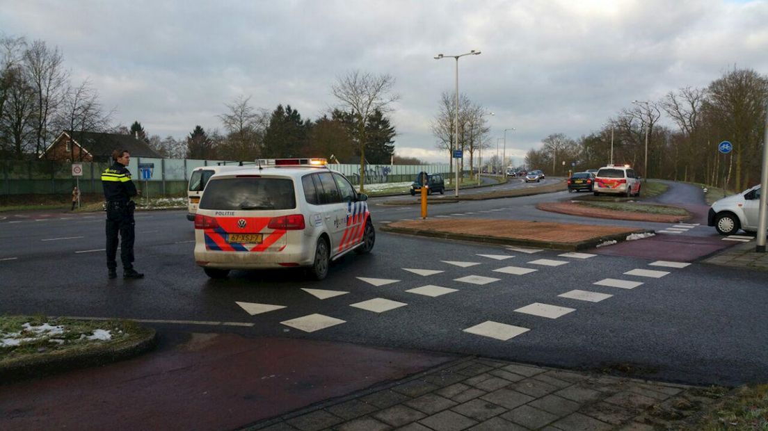 Aanrijding op de Usselerrondweg in Enschede