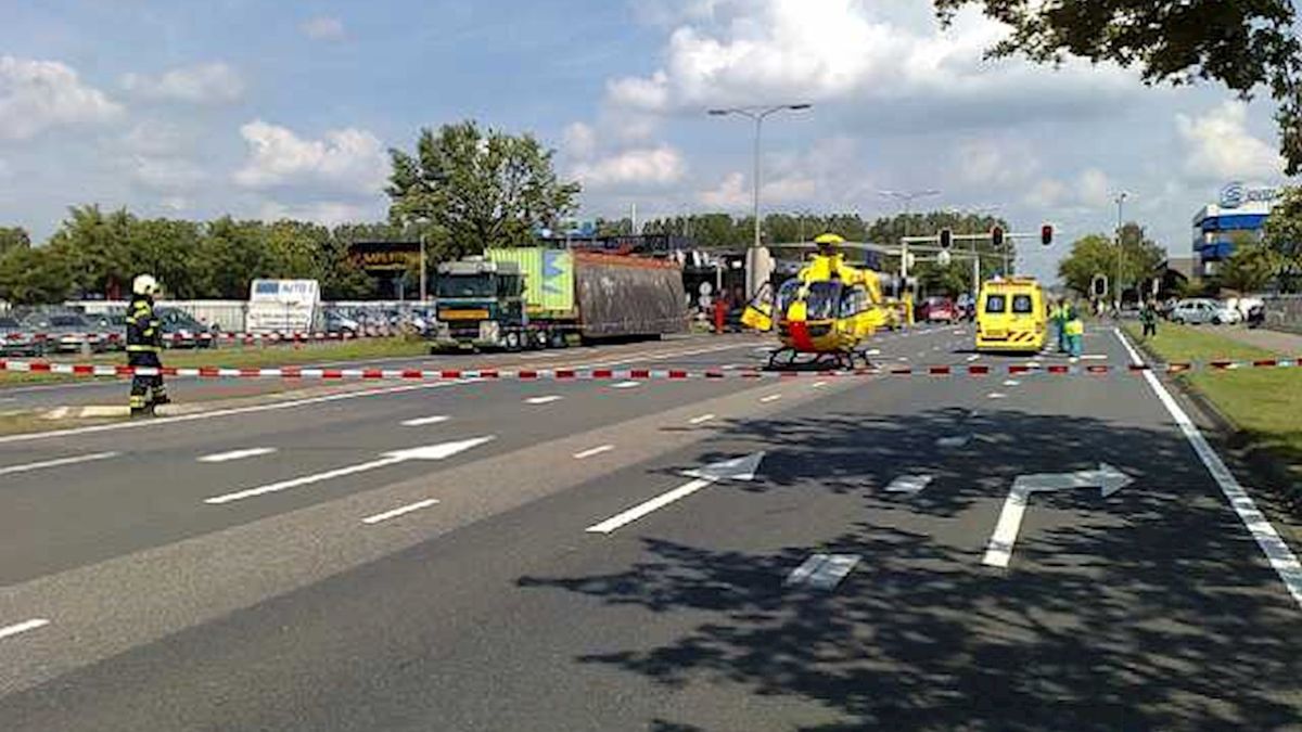 Zware platen op fietser gevallen