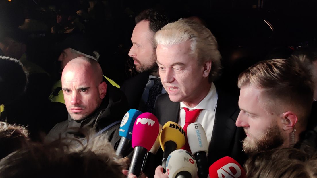 Geert Wilders voorafgaand aan de inloopavond