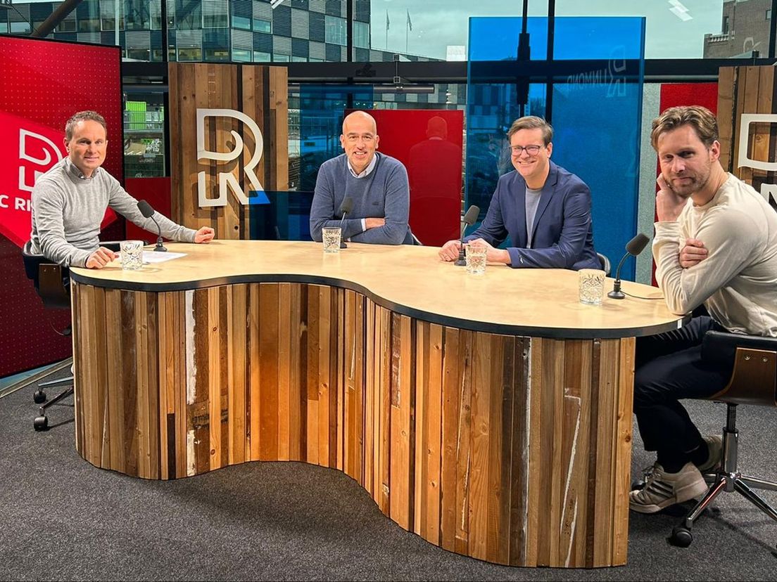 FC Rijnmond van links naar rechts: Bart Nolles, Ruud van Os, Dennis van Eersel en Thomas Verhaar