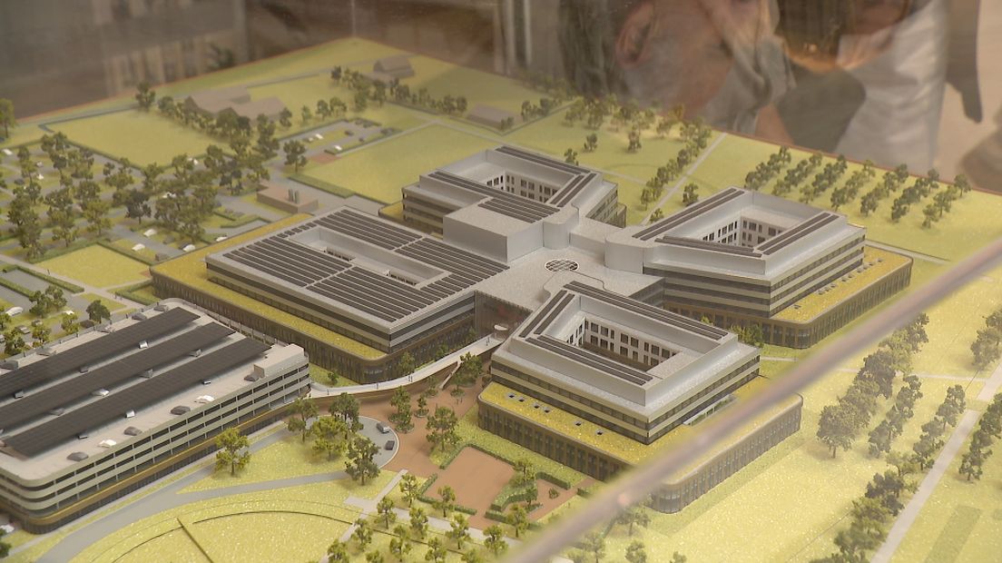 De maquette van het nieuwe ziekenhuis