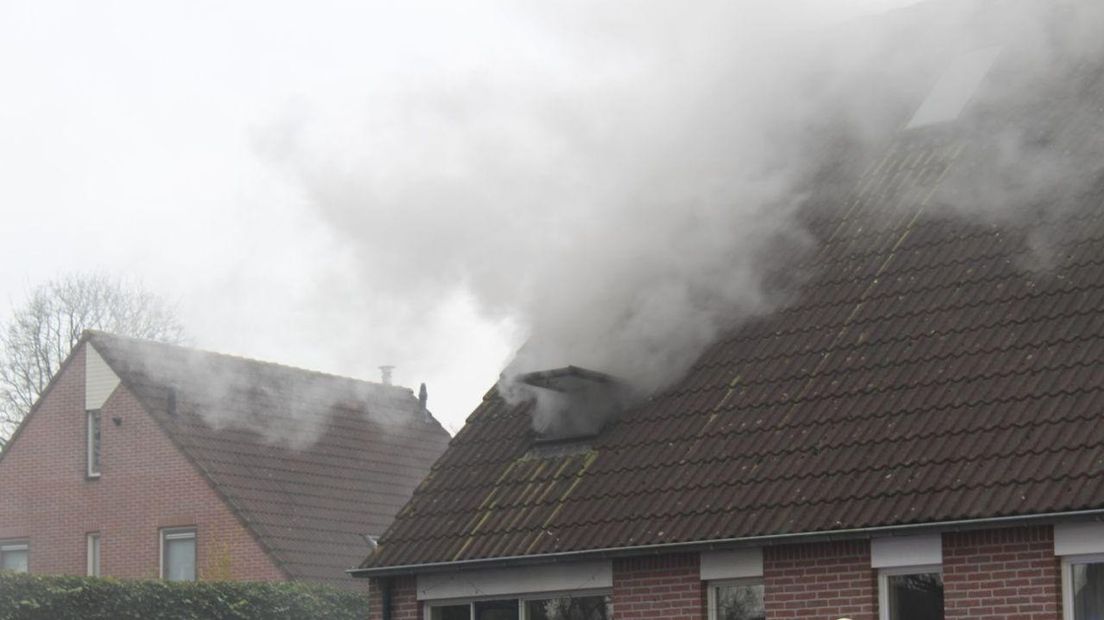 Er kwam veel rook vrij bij de brand