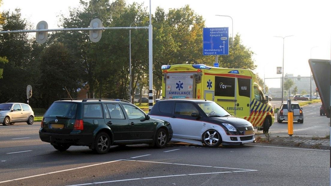 Ongeval op kruising in Zwolle