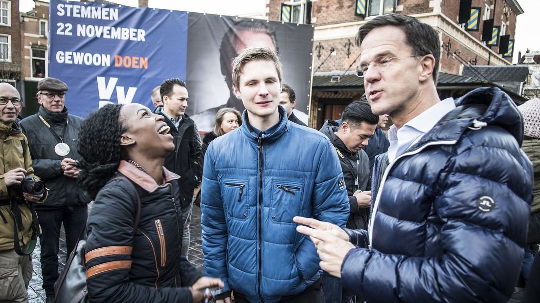 Op 19 novimber 2017 tôge Rutte nei it sintrum fan Ljouwert om kampanje te fieren foar de gemeenteriedsferkiezingen