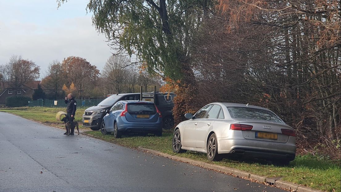 Beveiligers met honden bij ontruiming pand Dierenambulance Almelo